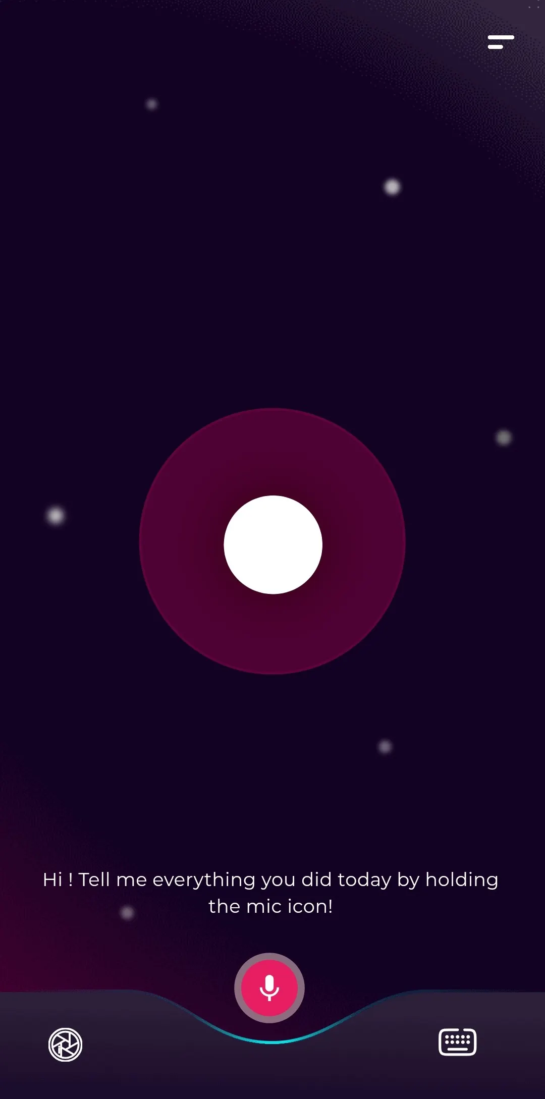 Sbody Tracker voice logging: hold the mic and tell it everything you did today